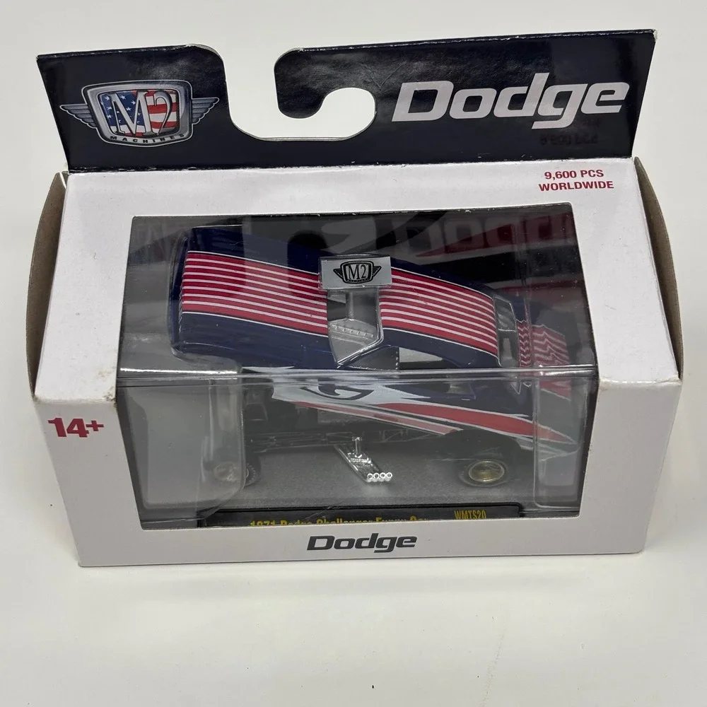 M2 Machines 1971 Dodge Challenger Funny Car Fly Free 1:64 Diecast 32600 WMTS20